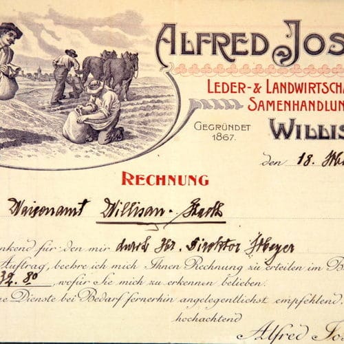 Rechnung von 1910